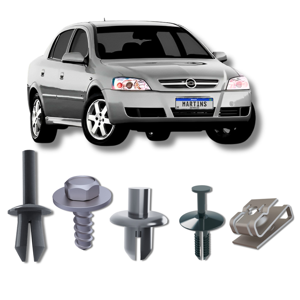 Kit  Grampo Presilha Parafuso do Parabarro  Dianteiro Astra Hatch e Sedan 1998 a 2012