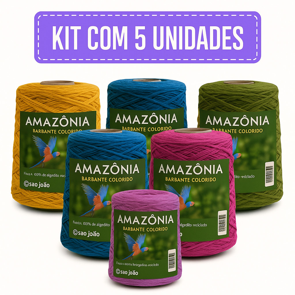 Kit C/ 05 Barbantes Amazônia Fio N°4 - Escolha A Sua Cor no Chat em Oferta na Shopee