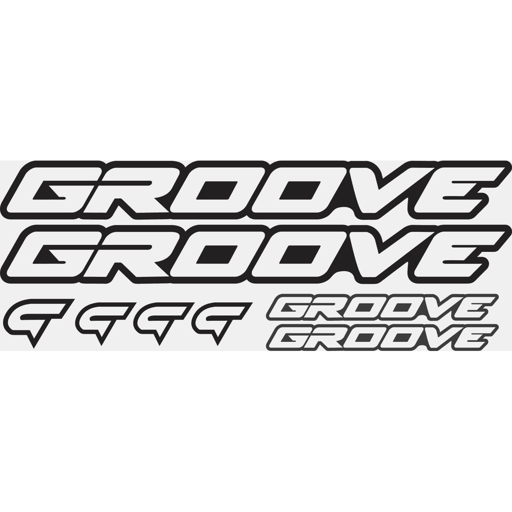 Adesivo Groove Para Quadro de Bicicleta em Vinil de Qualidade Premium e Fácil Aplicação Branco