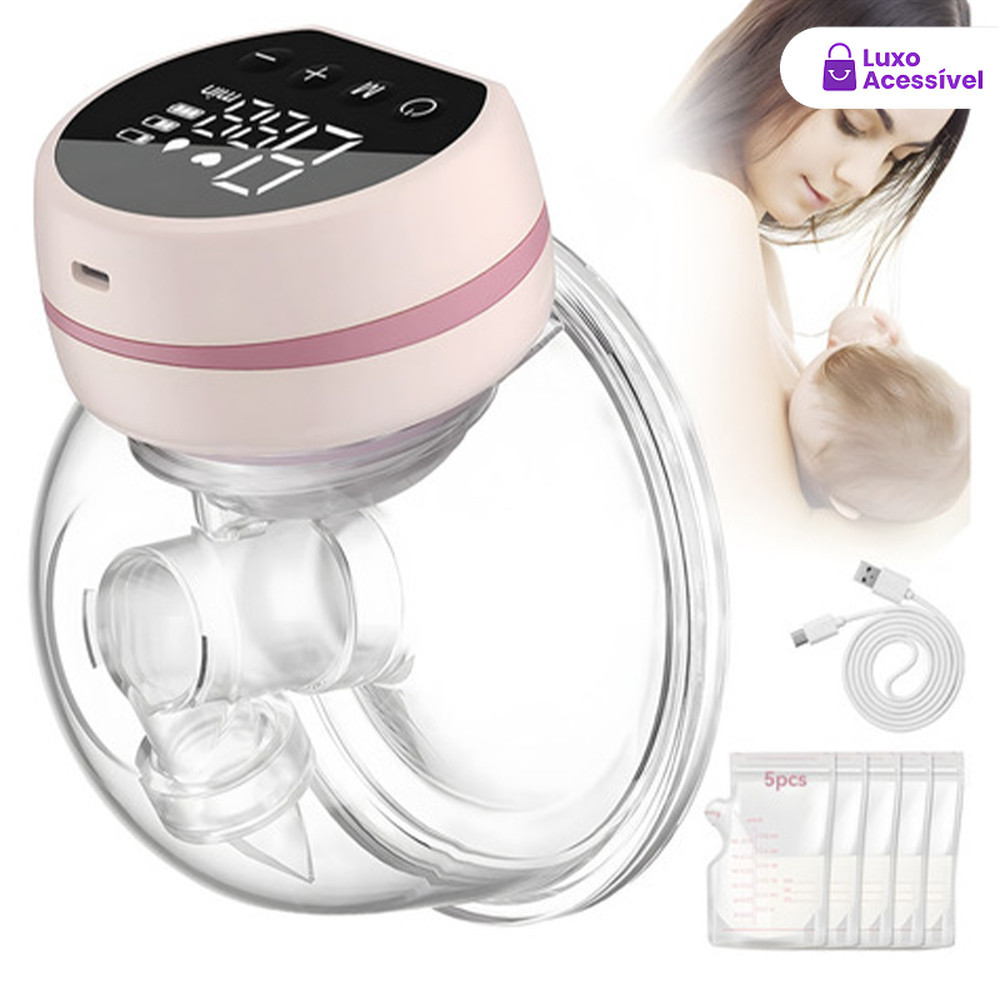 Extrator de leite materno, bomba elétrica portátil recarregável para amamentação em Oferta na Shopee