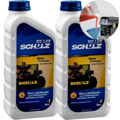 Kit Óleo lubrificante mineral para compressores 2 Litros - MS LUB Schulz