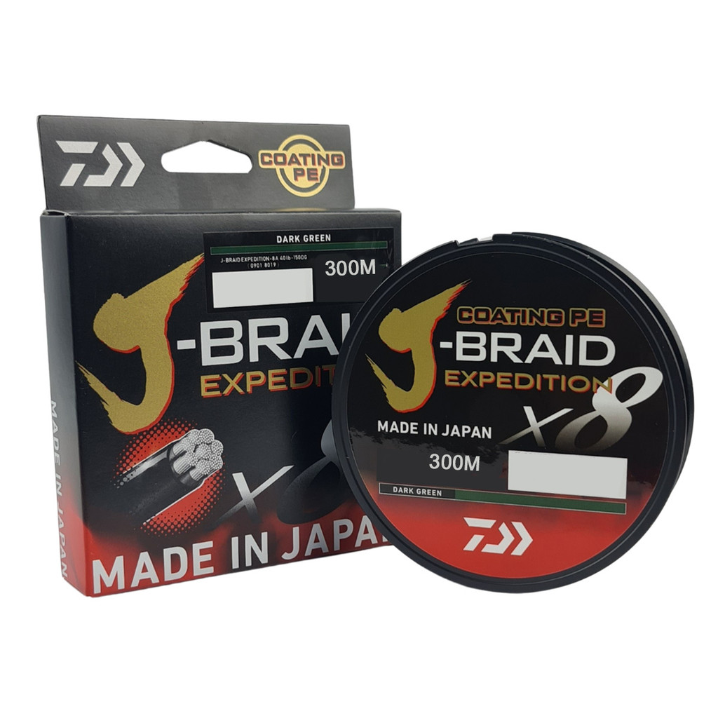 Linha Multifilamento Daiwa J-BRAID X8A Expedition - Várias Bitolas 300 Metros