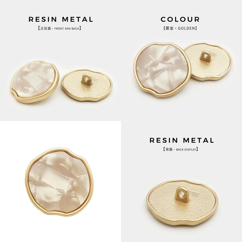 Botões De Haste 10 Peças Resina De Metal Irregular 15-22mm Terno De Casaco Antigo Suprimentos De Costura Resistentes Par em Oferta na Shopee