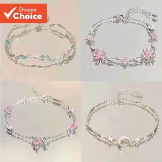 Pulseira De Arco De Flor De Cerejeira Para Mulheres – Joias Inspiradas Em Ondas Da Lua E Do Mar
