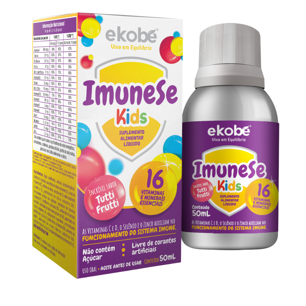 Imunese Kids Ekobé 16 Vitaminas gotas sabor Tutti Imunidade