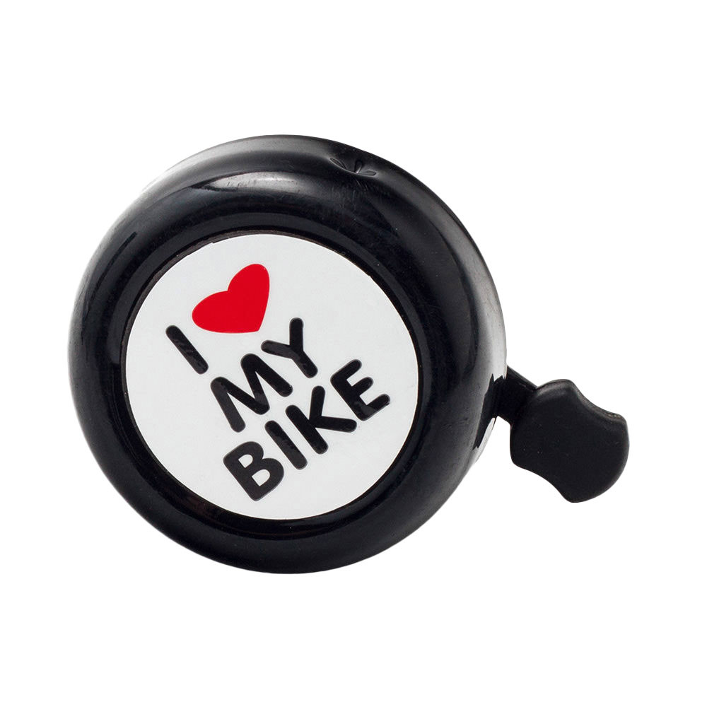 Campainha Buzina De Bicicleta Trim Trim I Love My Bike Preta em Oferta na Shopee