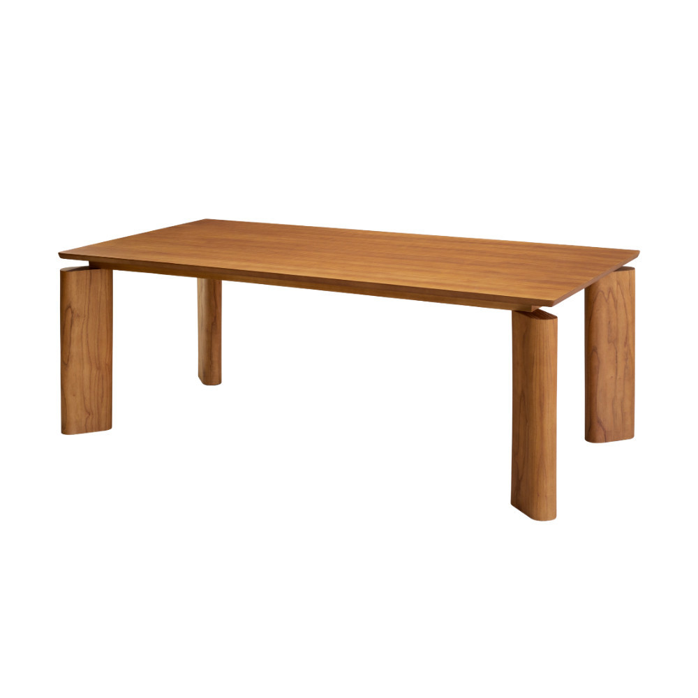 Mesa Nala 180cm Tampo Laminado Canto Moeda Moderna Mobília