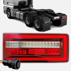 Lanterna Traseira Lado Direito Passageiro 24v LED Volkswagen Meteor Constellation Delivery + Chicote Ligação 7 Vias