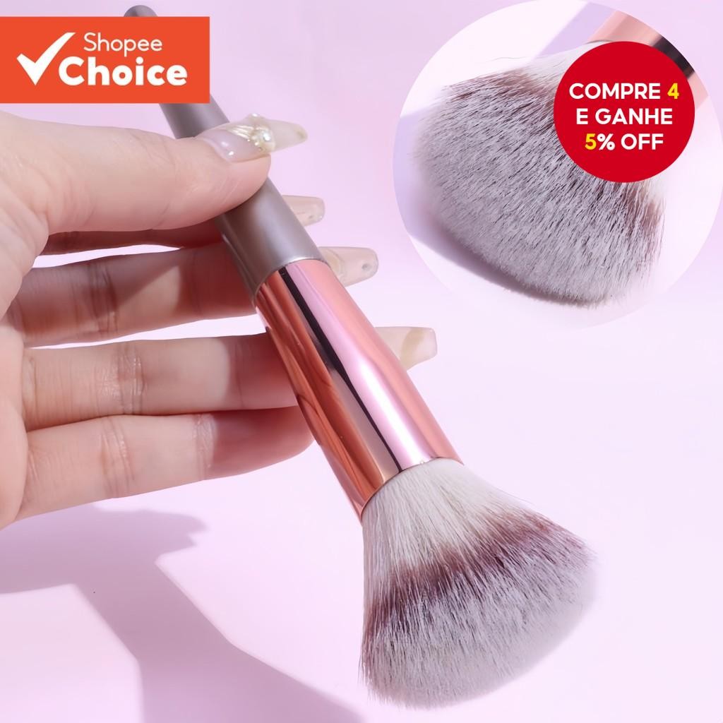1 Pincel De Blush Portátil Multiuso Maquiagem Facial Pó Solto Ferramenta De Beleza Em Para...