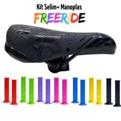 Selim Banco Bike Bmx Freestyle Vikingx Freeride Pro-x Preto + Manoplas