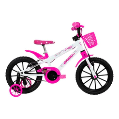 Bicicleta Aro 16 Cairu Mtb Feminino Masculino C-high Pro Branco Rosa Lilas Preto Vermelho Verde C/Rodinhas e Cesta