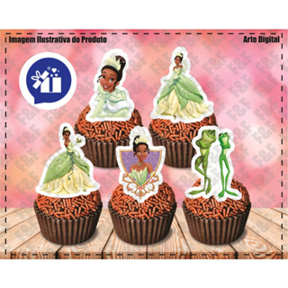 60 Tags para Doces tema PRINCESA TIANA E O SAPO em Oferta na Shopee