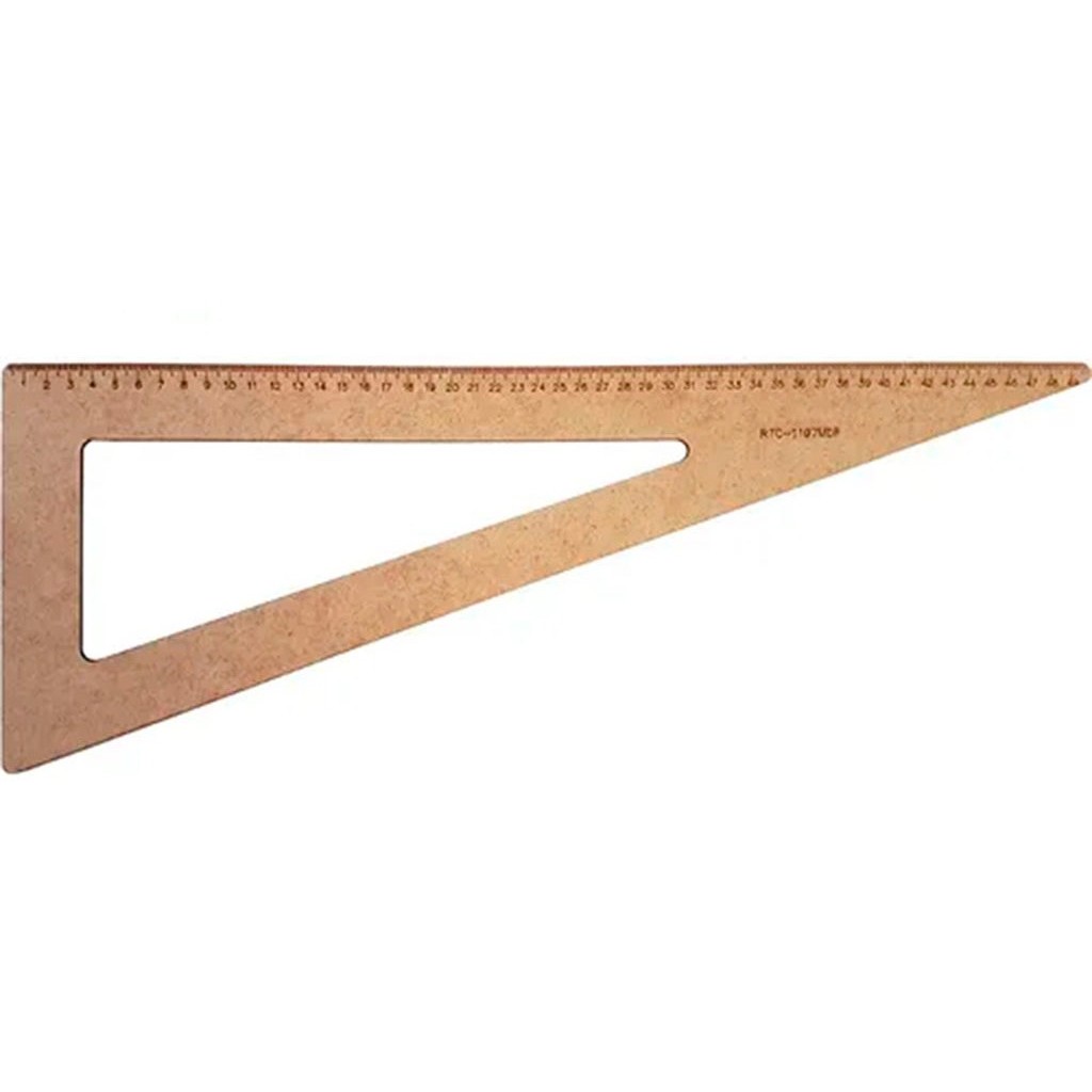 Régua Esquadro Costura Costureira Modelista Moldes 50cm Mdf.