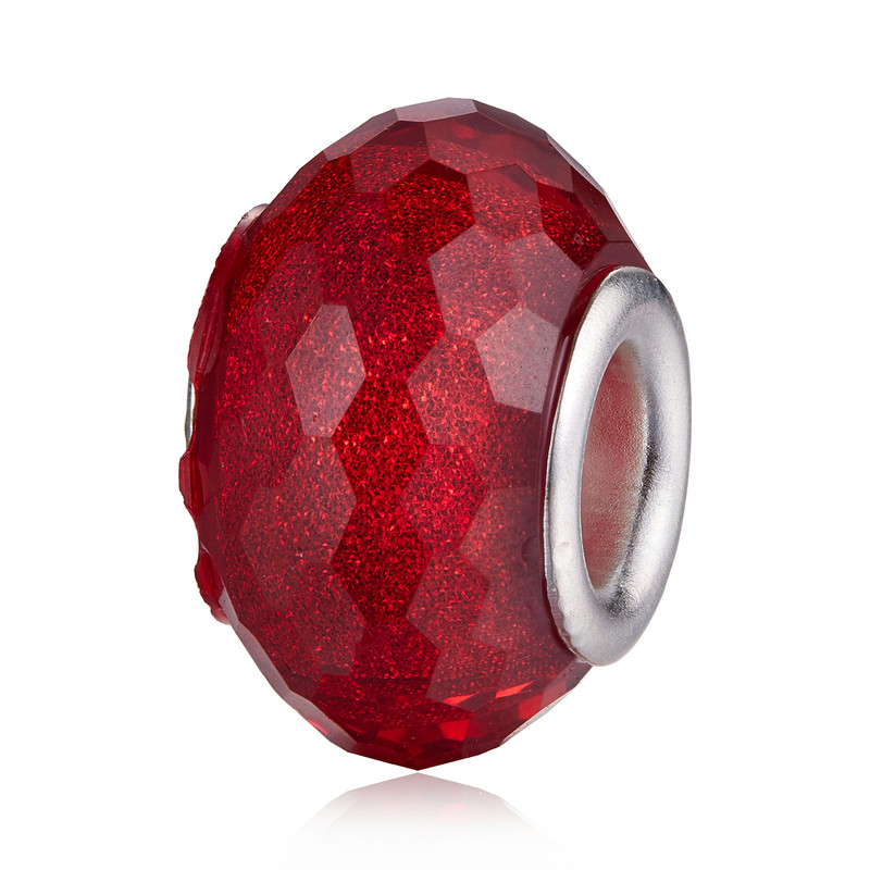 Pingente Septo Vermelho De Contas Bamoer Para Acessórios De Colar De Pulseira DIY em Oferta na Shopee