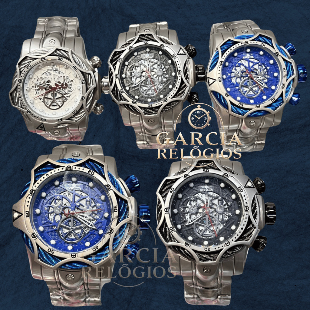Relógio Invicta Silver Robust – À Prova d’Água + Catraca Giratória Funcional