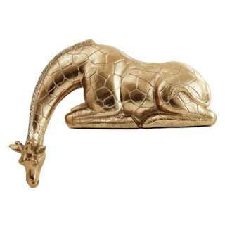 Escultura Girafa Em Polirresina Dourado 17458 Mart em Oferta na Shopee