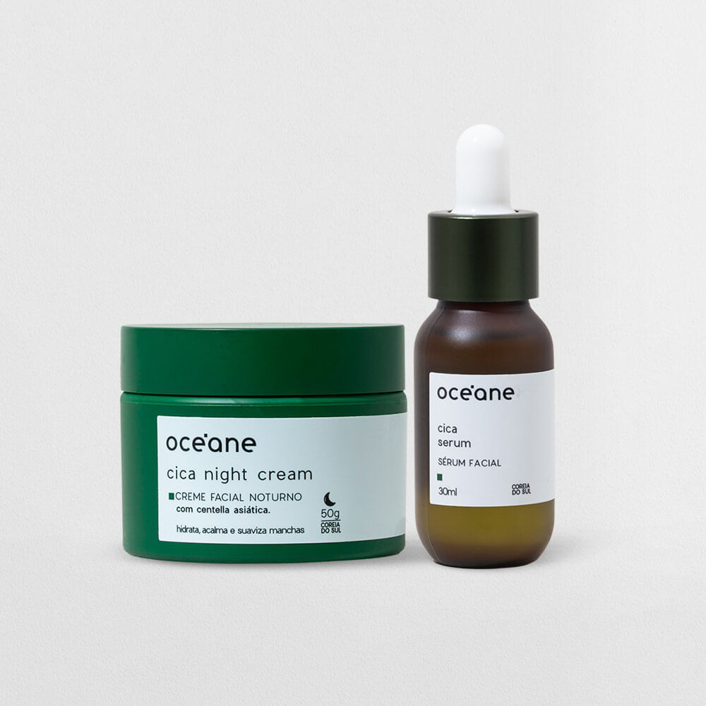 Kit Hidratação Noturna - Cica Sérum + Cica Night Cream (2 Produtos) - Beauty