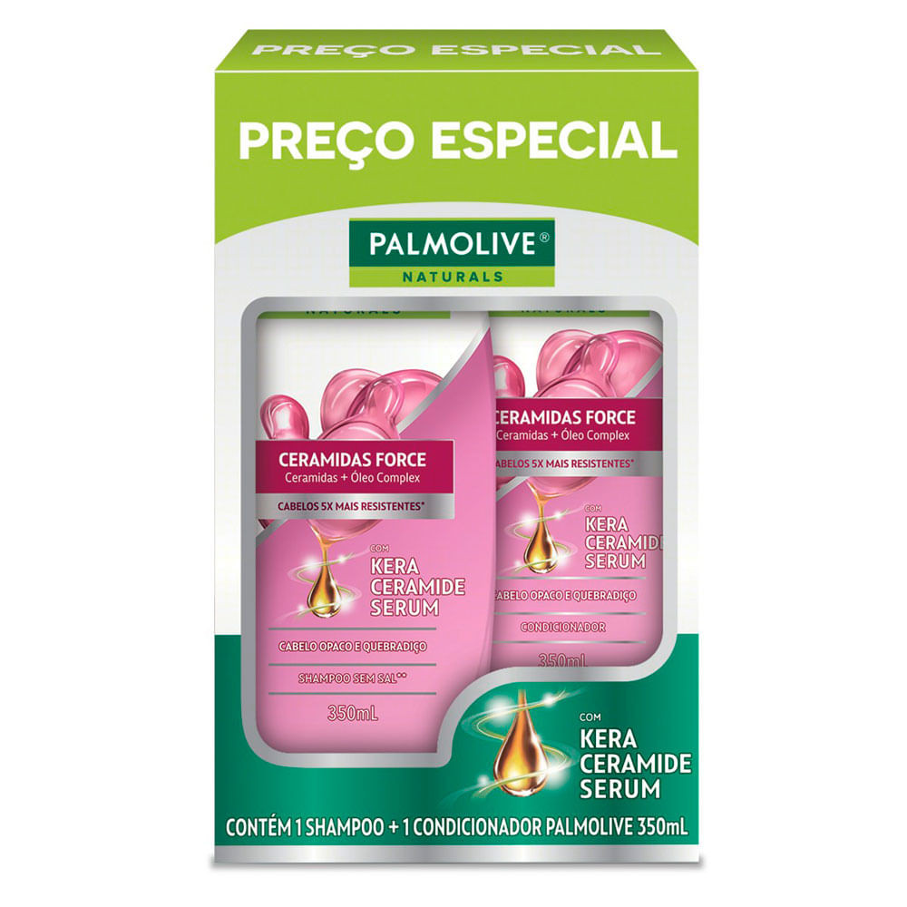 Shampoo + Condicionador Palmolive Naturals Ceramidas Force 350ml Cada - Beauty