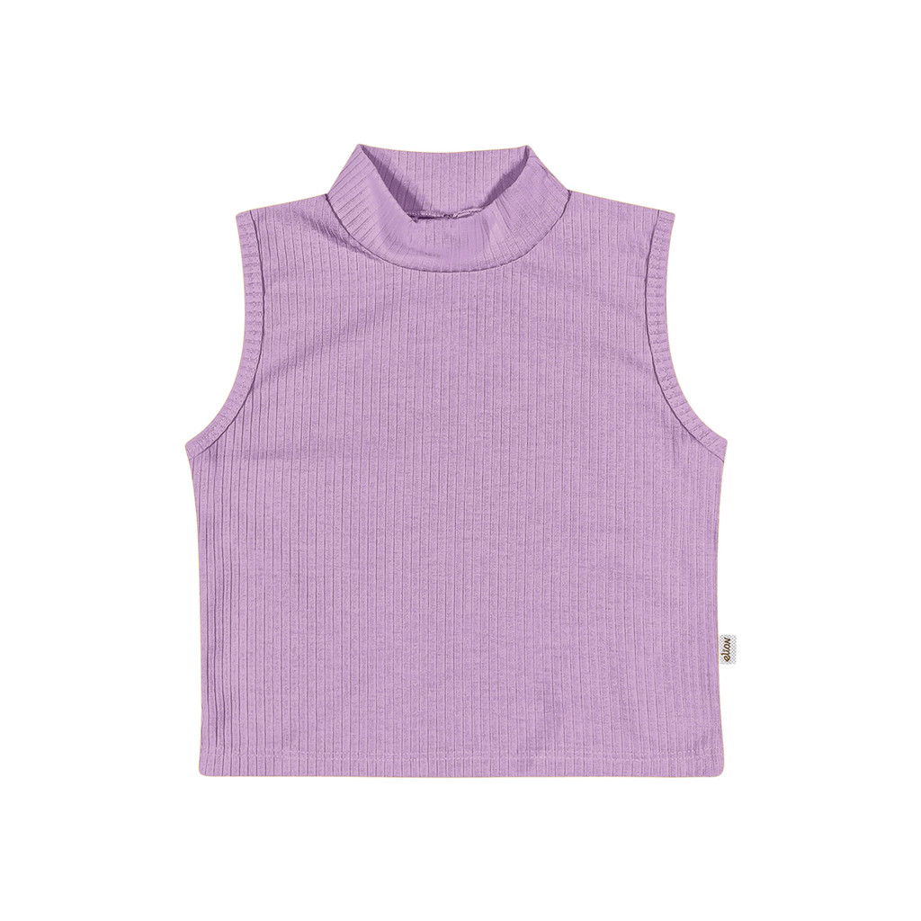 Regata Infantil Menina Básica Gola Alta Elian Lilás - Baby & Kids Fashion