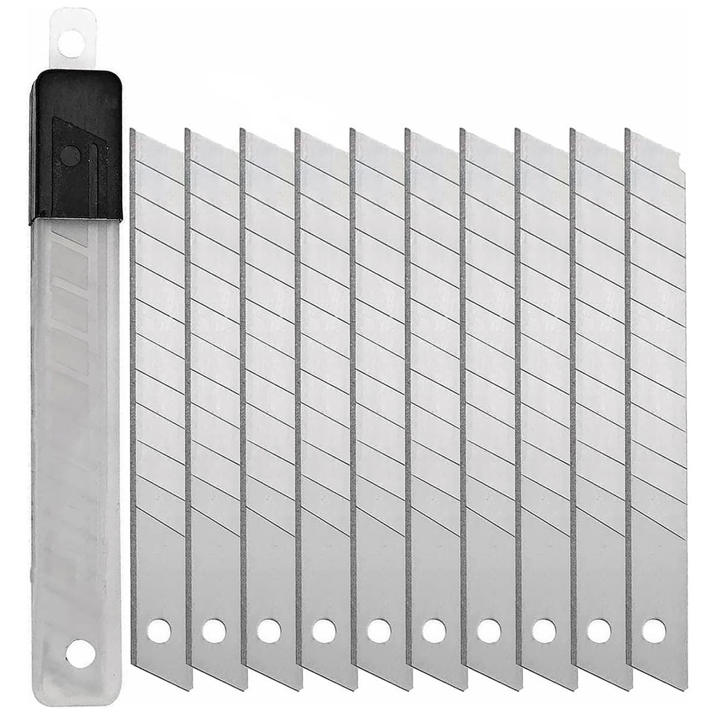 Lâmina para Estilete Estreito 9mm MP-453 Masterprint Estojo com 10 Lâminas