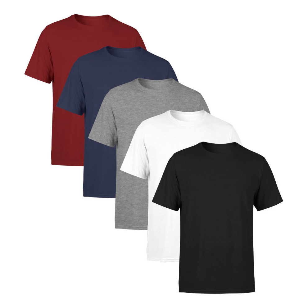 Kit 5 Camisetas Masculinas Lisas Premium 100% Algodão Ssb