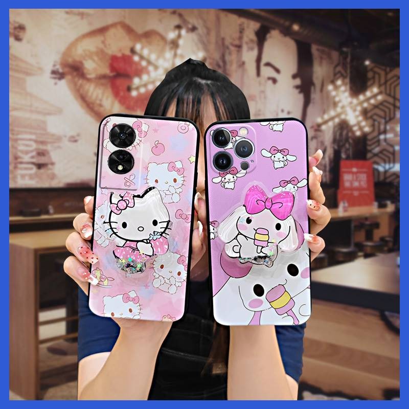 Capa De Telefone Com Glitter Anti-Queda Para TCL 505/T509K/T5094 Design De Moda Bonito Proteção De Lente Protetora Sensa