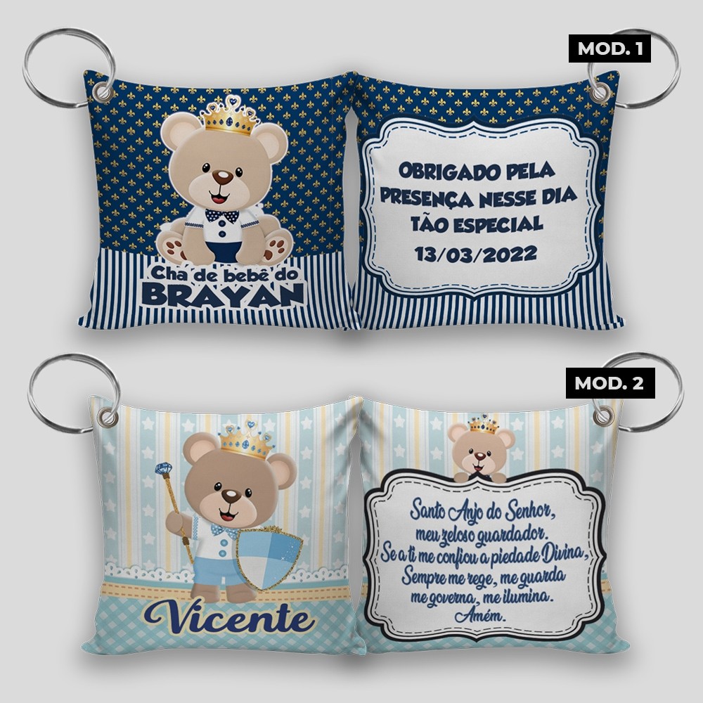 Almochaveiros Personalizados Ursinho, Ursinho Príncipe em Oferta na Shopee