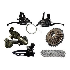 KIT 21 MARCHAS SHIMANO PARA BICICLETA COM CÂMBIOS E PASSADORES RAPID FIRE