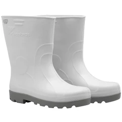 Bota de Borracha Impermeável EVA Cano Curto Branco BEPCC02 - Vulcabras