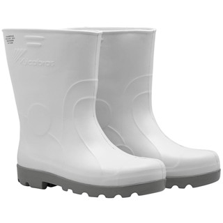 Bota de Borracha Impermeável EVA Cano Curto Branco BEPCC02 - Vulcabras em Oferta na Shopee