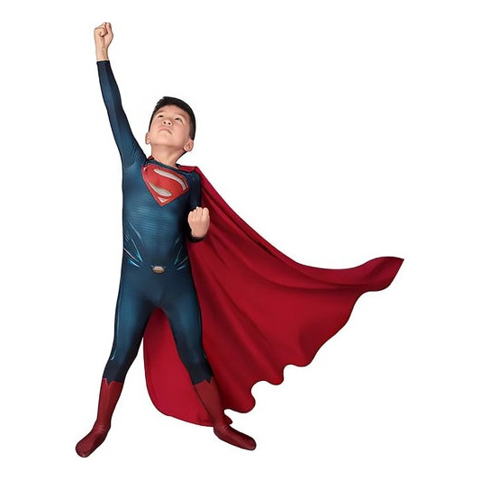 Detalhes do Fantasia Infantil Cosplay Superman Crianças Luxo Com Capa