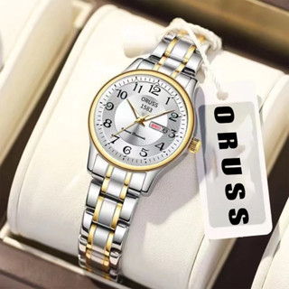 Relógio ORUSS SZ Feminino Aço Inoxidável Dourado – Automático, Quartzo, À Prova d'Água em Oferta na Shopee