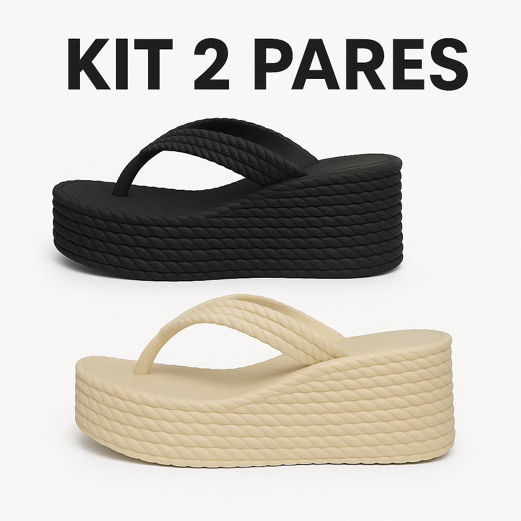 Kit Pares Tamanco Plataforma Fashion Feminina em Oferta na Shopee