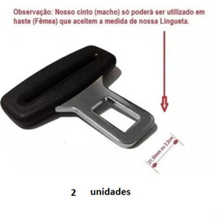 2 Linguetas Fivelas Simples Do Cinto De Segurança Universal em Oferta na Shopee
