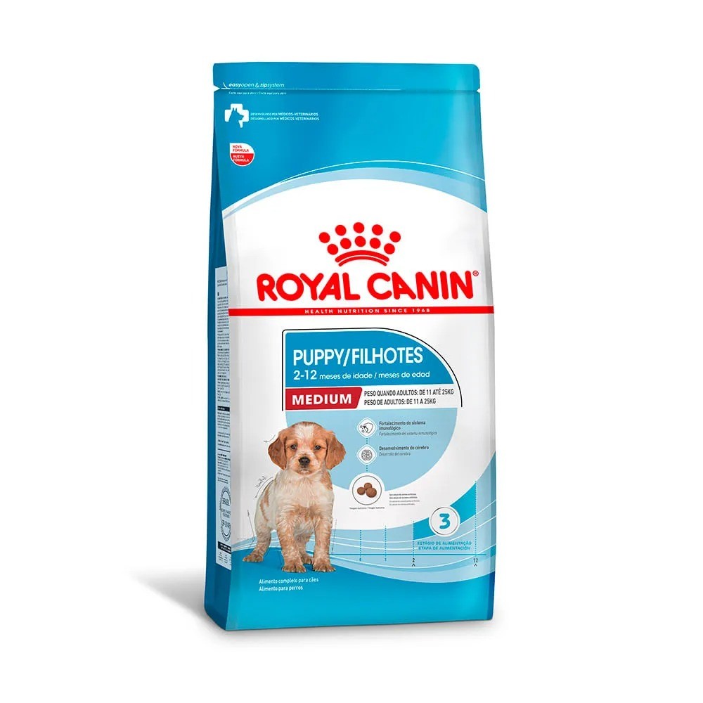 RAÇÃO ROYAL CANIN CÃES FILHOTES PORTE MÉDIO 12KG