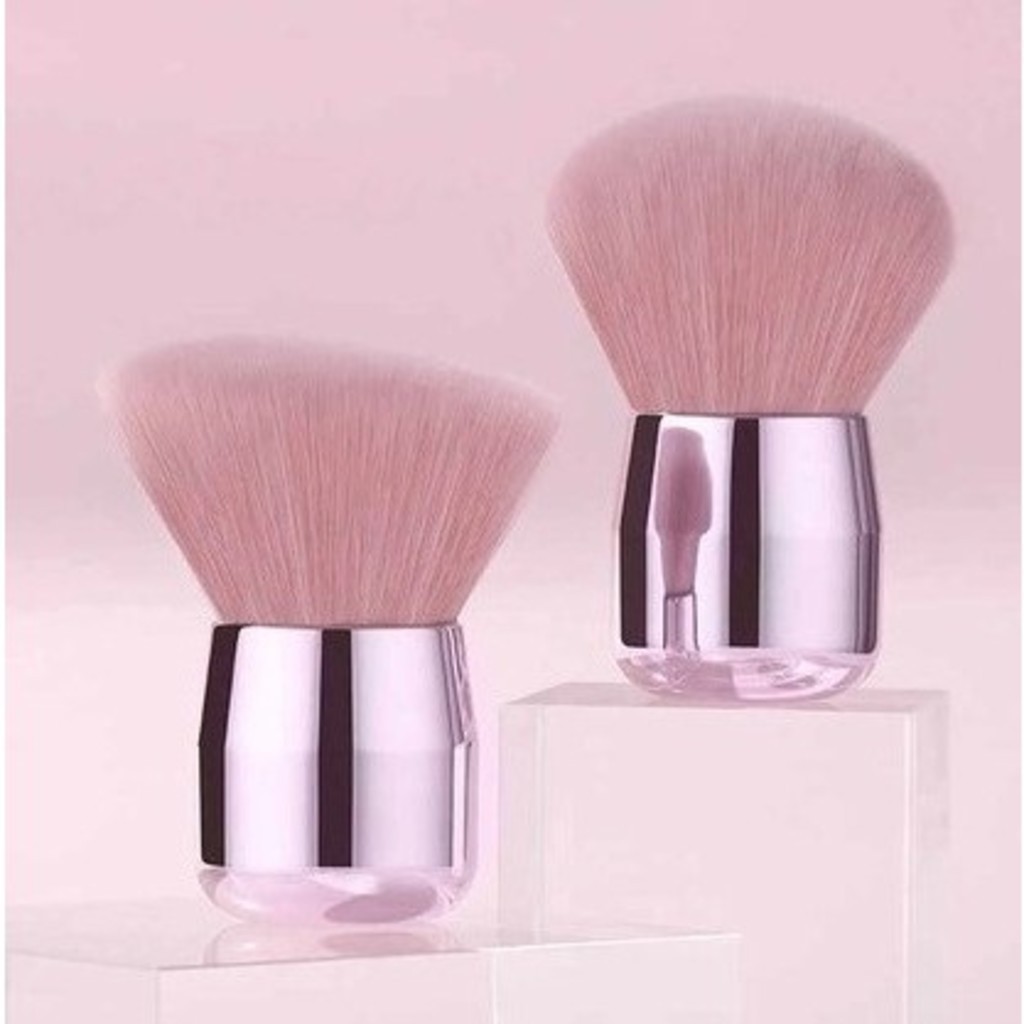 KIT 1/2 PCS Pincel De Maquiagem Facial Pó Blush Base Rosa Kabuki--GUI ANA