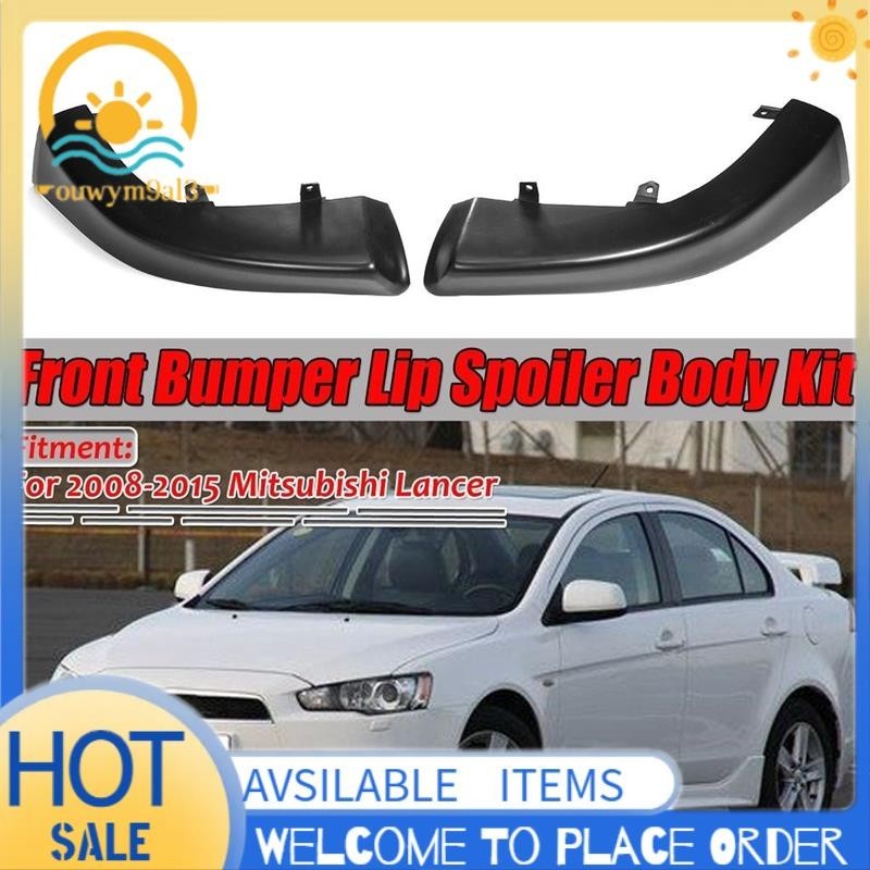 2Pcs Kit Divisor De Pára-Choques Dianteiro Do Carro Difusor De Corpo Spoiler Labial Para Mitsubishi Lancer 2008-2018