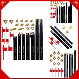 Conjunto De Ferramentas De Rosqueamento De Torno-Barras De Mandrilamento De Haste De Torneamento Com Insertos De Carboneto Indexáveis em Oferta na Shopee