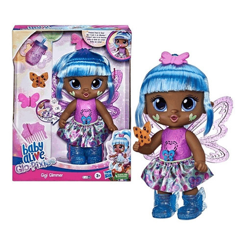 Boneca Baby Alive Glo Pixies Gigi Glimmer - Fada Que Brilha