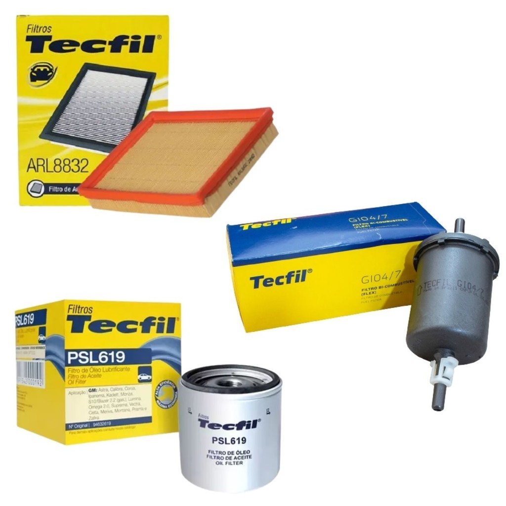 Kit Filtros GM Corsa Classic Montana 1.0 1.4 Tecfil em Oferta na Shopee