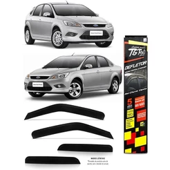 Calha Chuva Defletor TG Poli Ford Focus Hatch e Sedan 2009 2010 2011 2012 2013 - 4 Portas
