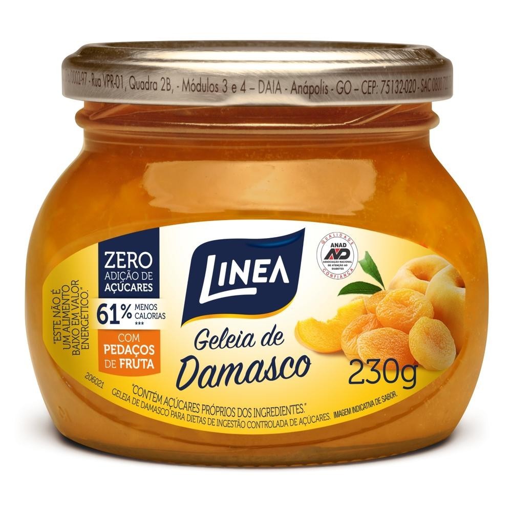 Geléia Diet De Damasco Linea Vidro 230G em Oferta na Shopee