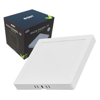 Kit 10 Painel Led Sobrepor 18w 3000k Quadrado Bivolt - Easy em Oferta na Shopee