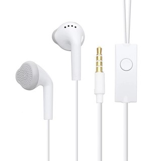 Fone de ouvido branco headset com fio e microfone, entrada de 3.5mm, para celular 120cm de fio