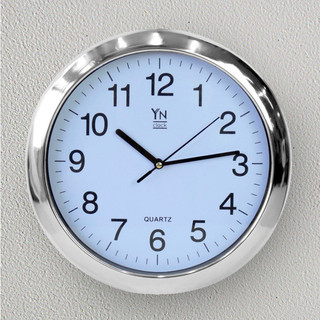 Relógio de Parede Pequeno de Decoração Prata YN Clock