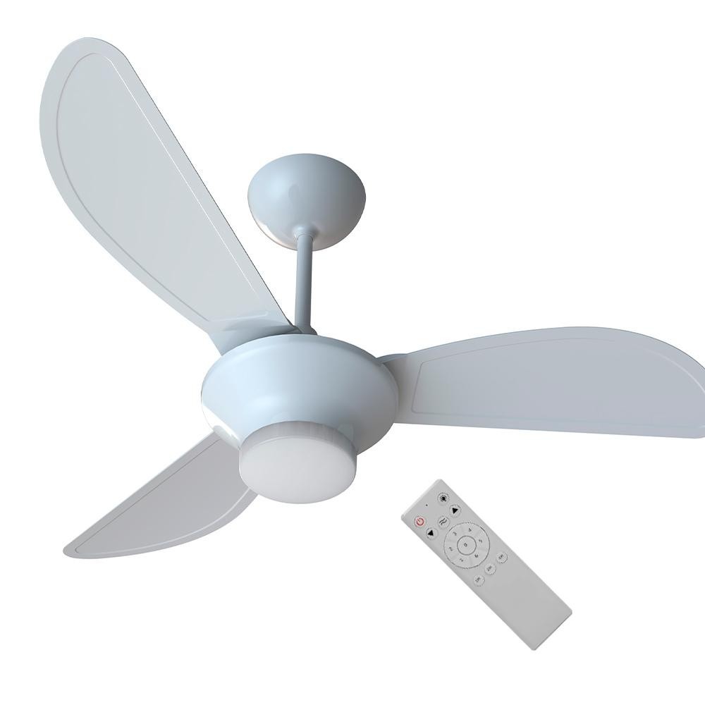 Ventilador de Teto Ventisol Mistral Led Inverter com Controle 3 Pás 6 Velocidades Branco Bivolt