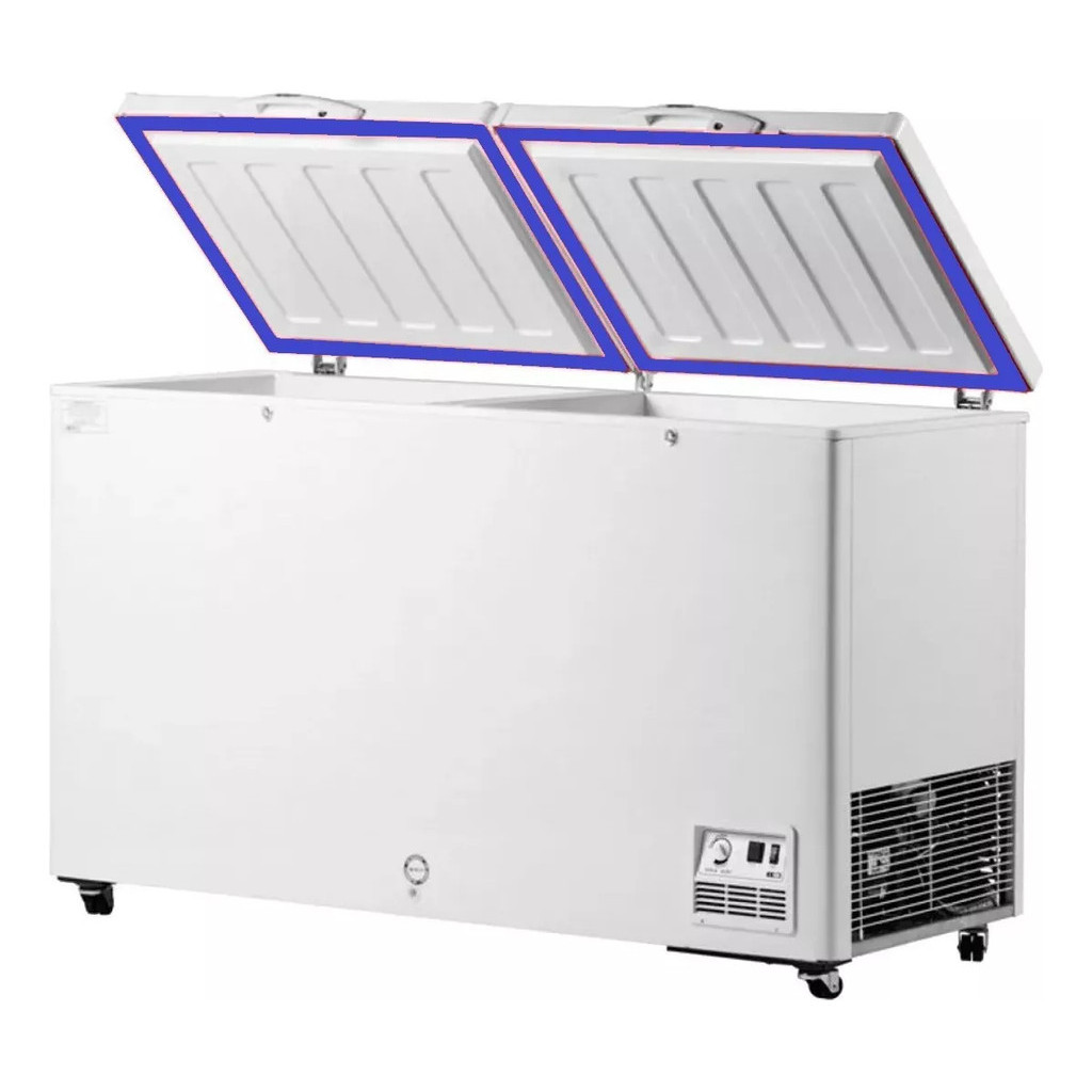 Jogo Borracha Compatível Freezer Gelopar Ghba 410s 61x63 + Puxador
