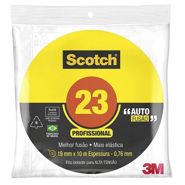 Fita Isolante de Autofusao 3M SCOTCH 23 19MM X 10M em Oferta na Shopee