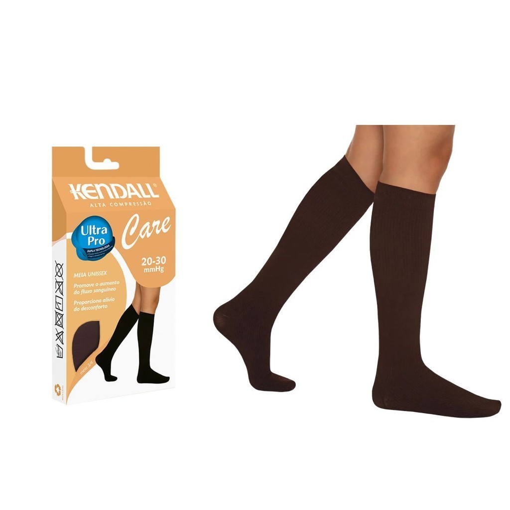 Meia Kendall 3/4 Alta Compressão Care com ponteira 3113 em Oferta na Shopee