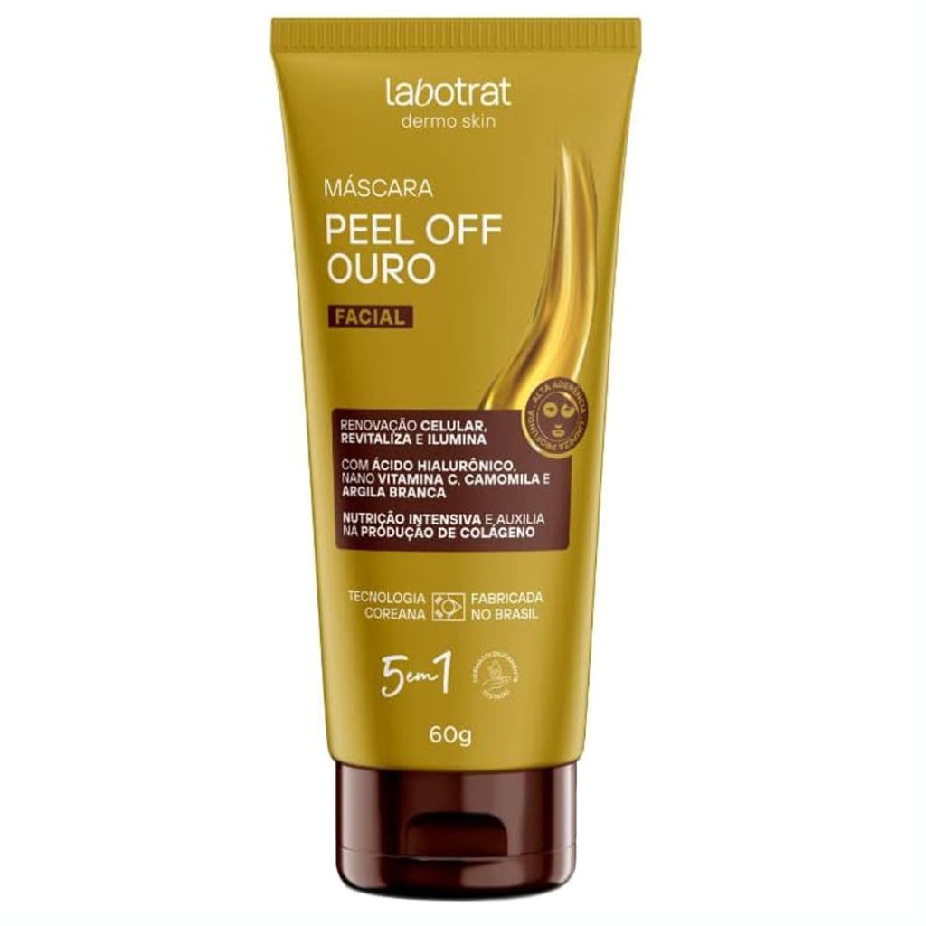Máscara Facial Peel Off Ouro Labotrat 60g - Hidratação e Iluminação